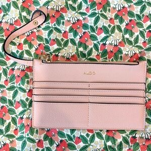 NEW ALDO Blush Pink Wristlet Clutch Small Wallet